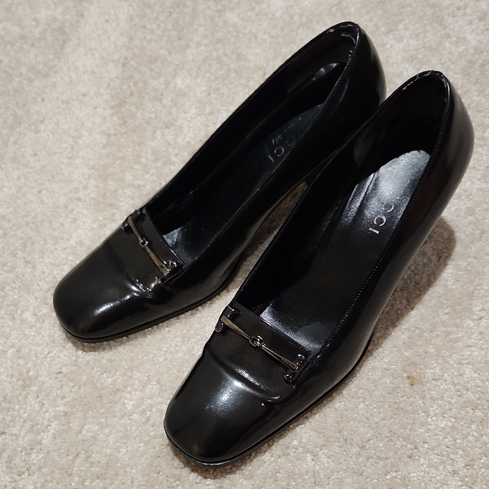 Gucci Shiny Black Women's Heels